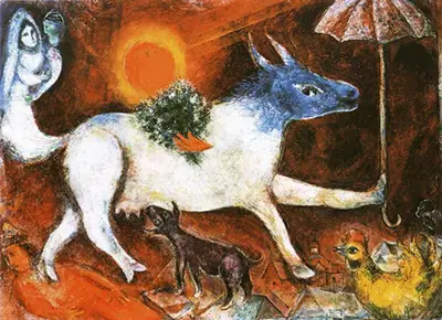 Cow with Parasol Marc Chagall